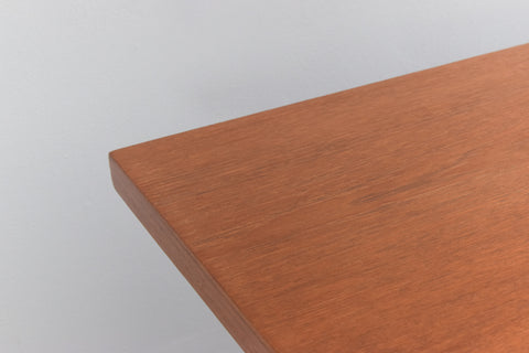 Vintage Teak Coffee Table with Chrome Base