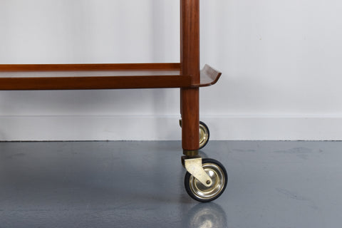 Vintage Teak Danish Drinks Trolley / Bar Cart by Poul Hundevad
