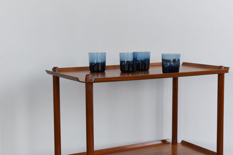 Vintage Teak Danish Drinks Trolley / Bar Cart by Poul Hundevad