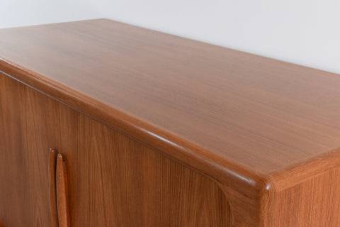 Vintage Danish Teak Tambour Door Media Unit / Sideboard by Dyrlund