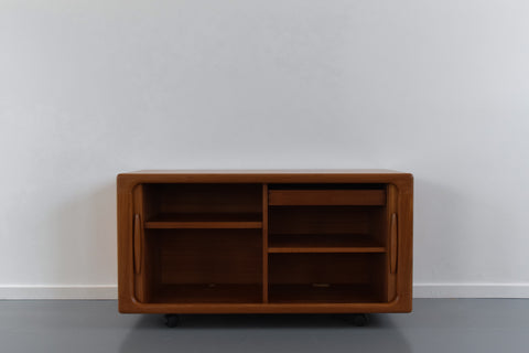 Vintage Danish Teak Tambour Door Media Unit / Sideboard by Dyrlund
