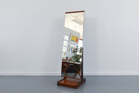 Vintage Free Standing Teak Cantata Range Cheval Mirror by Stag