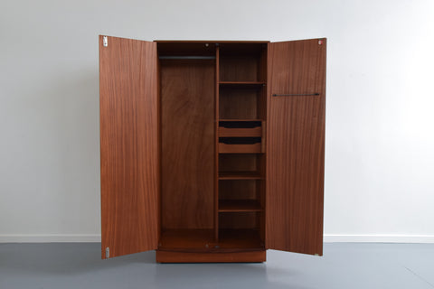 Vintage Double Teak Fresco Gentleman's Wardrobe by G Plan