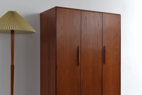 Vintage Triple Teak Fresco Wardrobe by G Plan