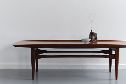 Vintage Long Teak Coffee Table