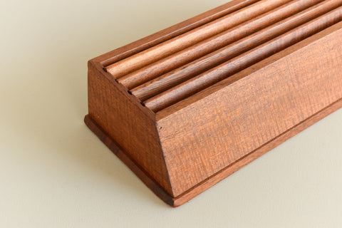 Vintage Teak Paper Tray and Letter Rack Set