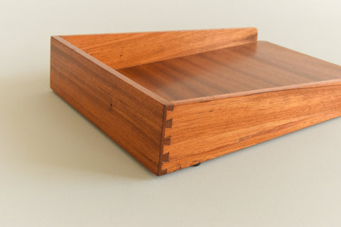 Vintage Teak Paper Tray and Letter Rack Set
