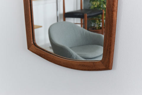 Vintage Long Teak Mirror