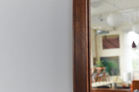 Vintage Long Teak Mirror