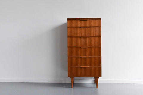 Vintage Teak Tallboy Chest of Drawers by Austinsuite