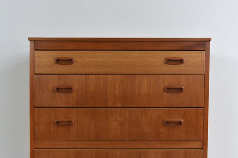 Vintage Teak Tallboy Chest of Drawers by Harris Lebus