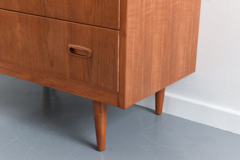 Vintage Teak Tallboy Chest of Drawers by Harris Lebus
