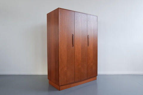 Vintage Triple Teak Fresco Wardrobe by G Plan