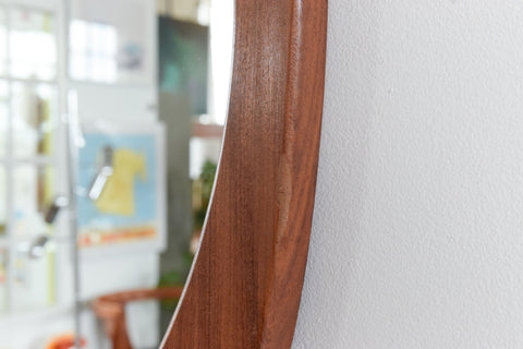 Vintage Teak Wall Mirror