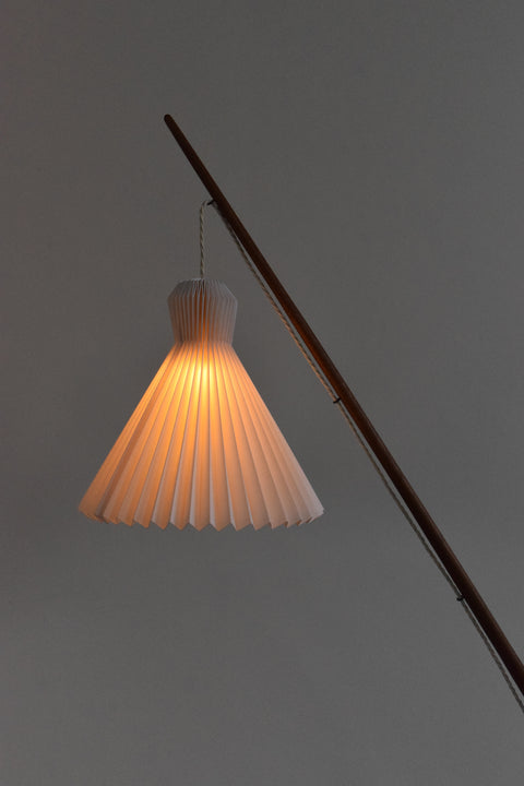 Rare Vintage Danish 1950s Fishing Rod Standing Lamp by Sven Aage Holm Sørensen for Holm Sørensen