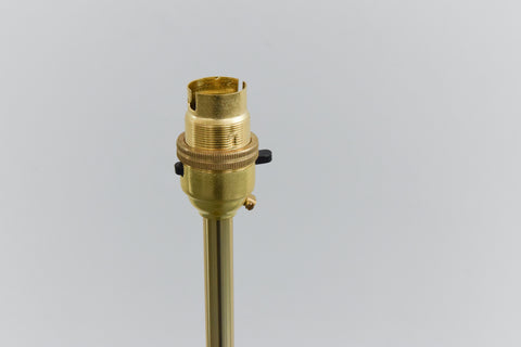 Vintage Teak and Brass Standing Lamp Base