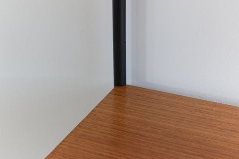 Vintage Teak and Metal Modular Shelving Unit / Bookcase