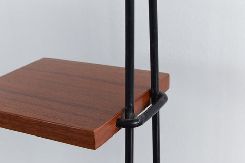 Vintage Teak and Metal Plant Stand