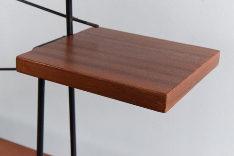 Vintage Teak and Metal Plant Stand