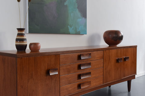 Vintage Teak and Rosewood Sideboard by Bath Cabinet Makers BCM