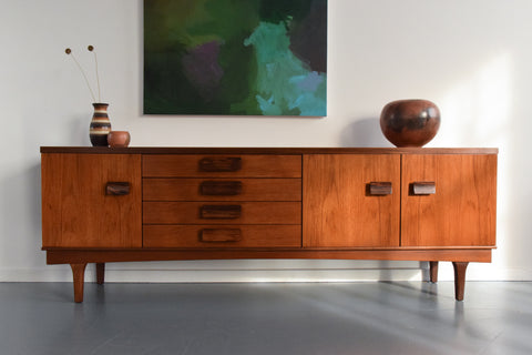 Vintage Teak and Rosewood Sideboard by Bath Cabinet Makers BCM
