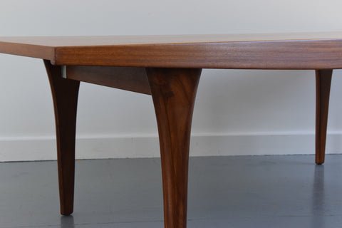 Vintage Teak and Walnut Coffee Table