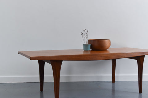 Vintage Teak and Walnut Coffee Table