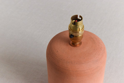 Vintage Terracotta Table Lamp Base