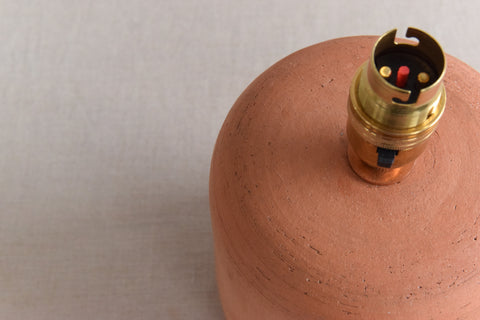 Vintage Terracotta Table Lamp Base