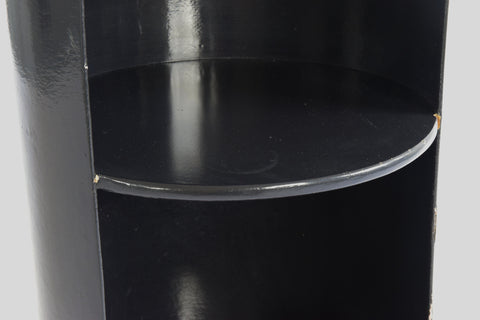 Vintage Black Tomotom Cardboard Side Table by Bernard Holdaway for Hull Traders Furniture