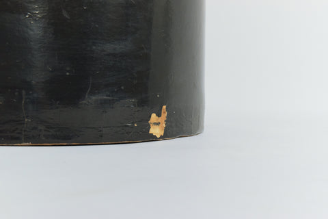Vintage Black Tomotom Cardboard Side Table by Bernard Holdaway for Hull Traders Furniture