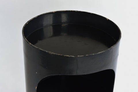Vintage Black Tomotom Cardboard Side Table by Bernard Holdaway for Hull Traders Furniture
