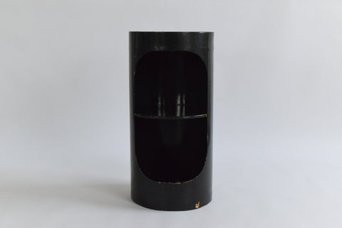 Vintage Black Tomotom Cardboard Side Table by Bernard Holdaway for Hull Traders Furniture