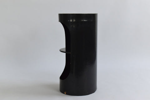 Vintage Black Tomotom Cardboard Side Table by Bernard Holdaway for Hull Traders Furniture