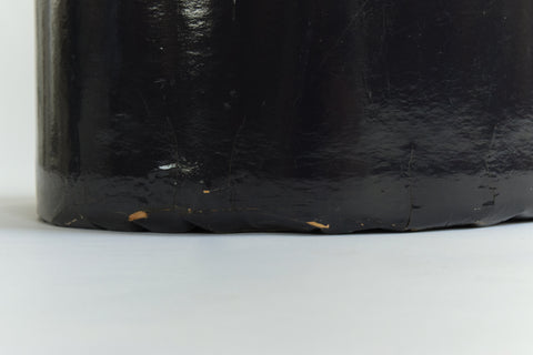 Vintage Black Tomotom Cardboard Side Table by Bernard Holdaway for Hull Traders Furniture