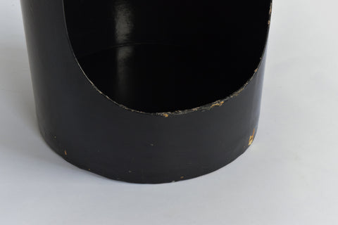 Vintage Black Tomotom Cardboard Side Table by Bernard Holdaway for Hull Traders Furniture