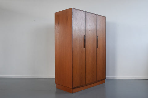 Vintage Triple Teak Fresco Wardrobe by G Plan