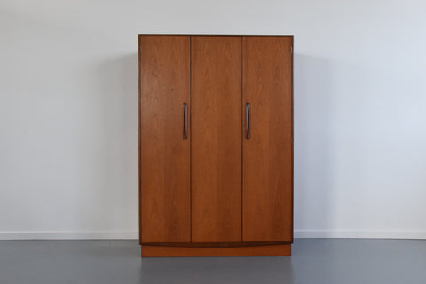 Vintage Triple Teak Fresco Wardrobe by G Plan
