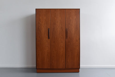 Vintage Triple Teak Fresco Wardrobe by G Plan