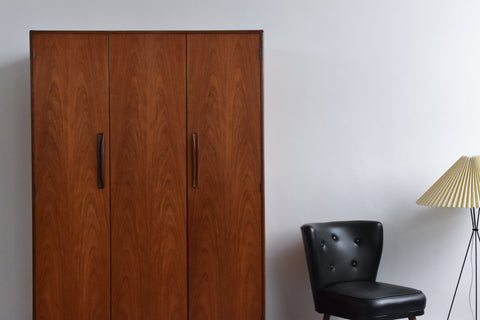 Vintage Triple Teak Fresco Wardrobe by G Plan