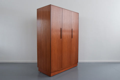 Vintage Triple Teak Fresco Wardrobe by G Plan