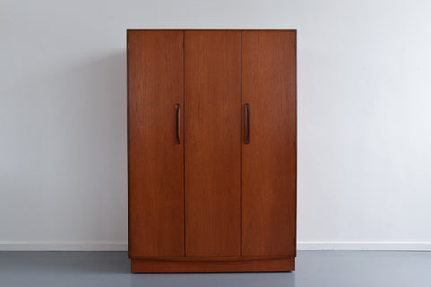 Vintage Triple Teak Fresco Wardrobe by G Plan