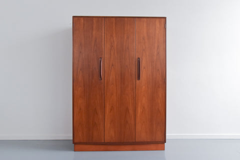 Vintage Triple Teak Fresco Wardrobe by G Plan