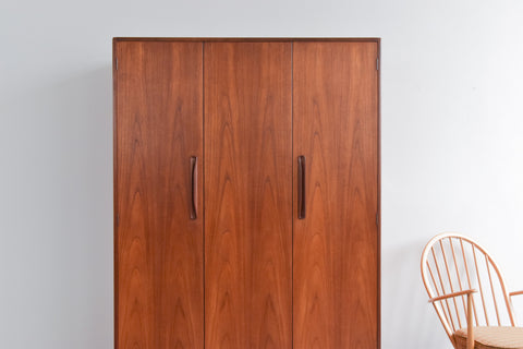 Vintage Triple Teak Fresco Wardrobe by G Plan