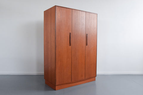 Vintage Triple Teak Fresco Wardrobe by G Plan