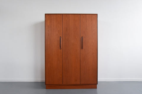 Vintage Triple Teak Fresco Wardrobe by G Plan