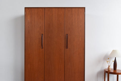 Vintage Triple Teak Fresco Wardrobe by G Plan