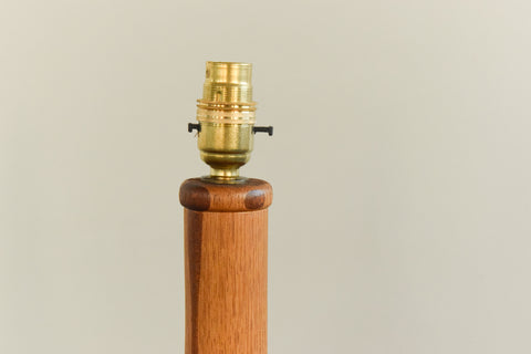 Vintage Two Tone Wooden Table Lamp Base