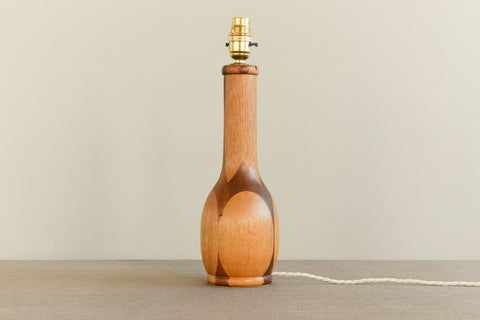 Vintage Two Tone Wooden Table Lamp Base