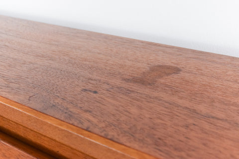 Vintage Unrestored Teak Slimline Bureau / Cabinet by Herbert Gibbs
